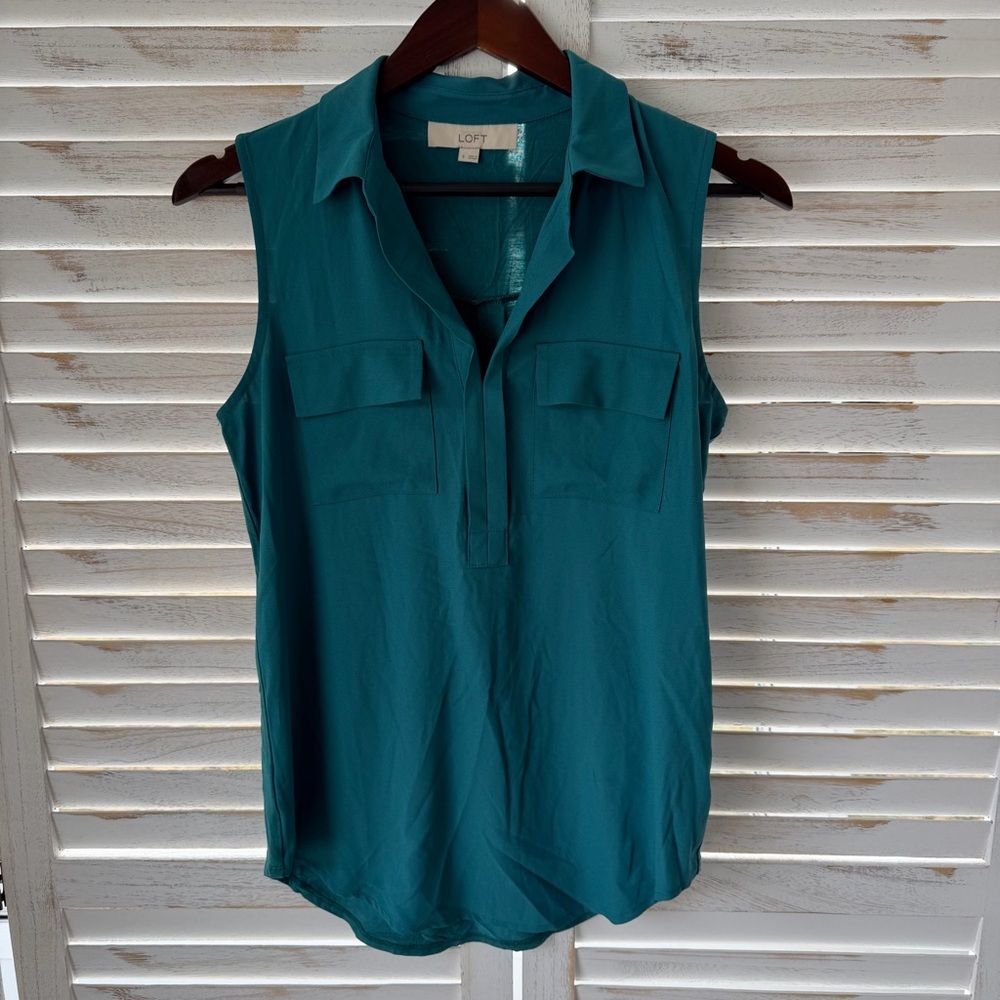 LOFT | Mixed Media Pocket Shell Tank